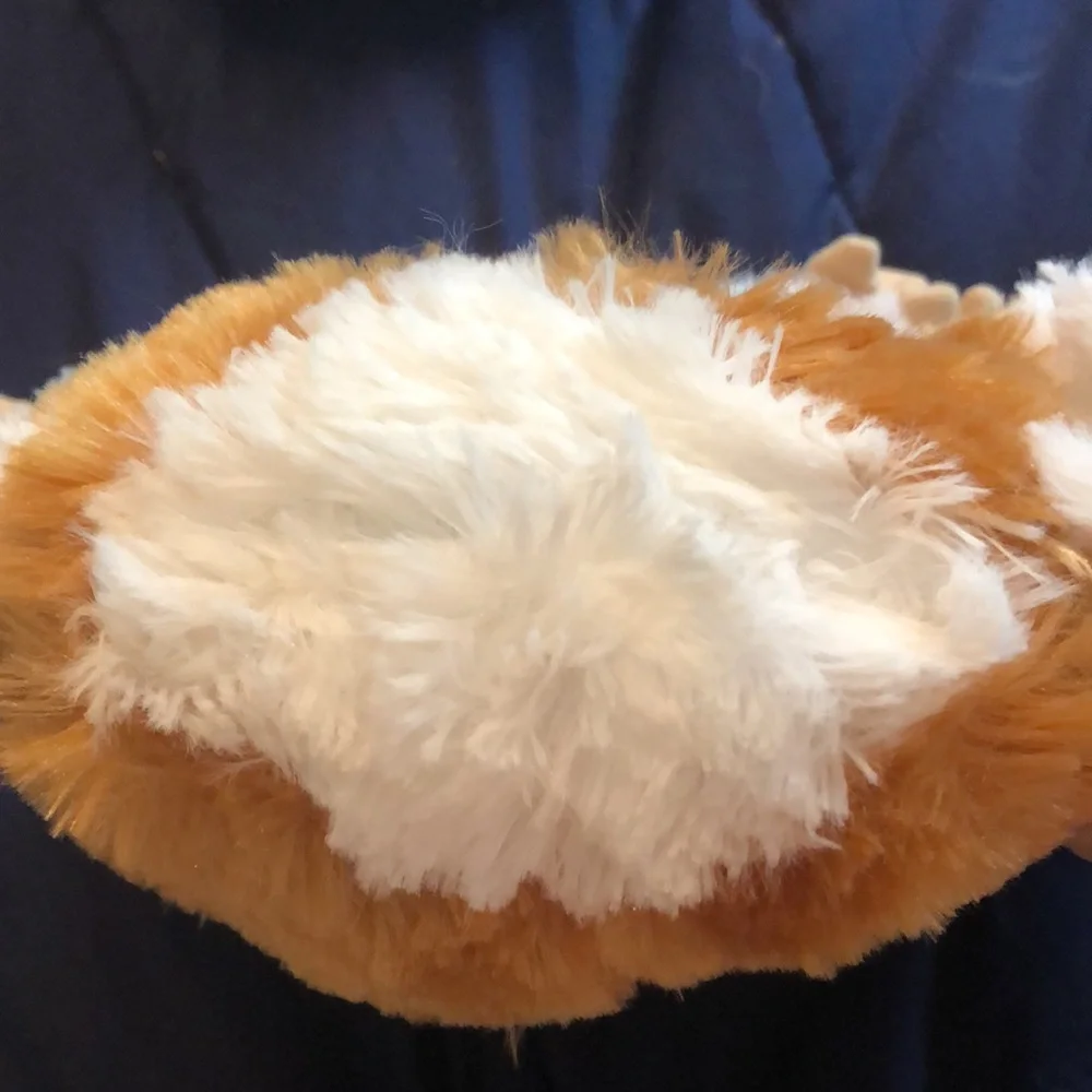 Plush Orange and White Stuffed Animal - Soft Cozy Toy